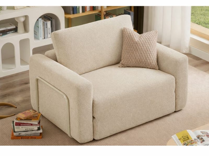 Sovesofa til 1 person Atelier Del Sofa Wello Single (80 x 70 cm) Creme - Møbler - Stole & lænestole - Lænestole - Sengestol