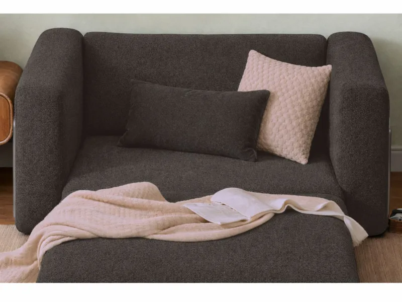 Sovesofa til 1 person Atelier Del Sofa Wello Single (80 x 70 cm) Antracit - Møbler - Stole & lænestole - Lænestole - Sengestol