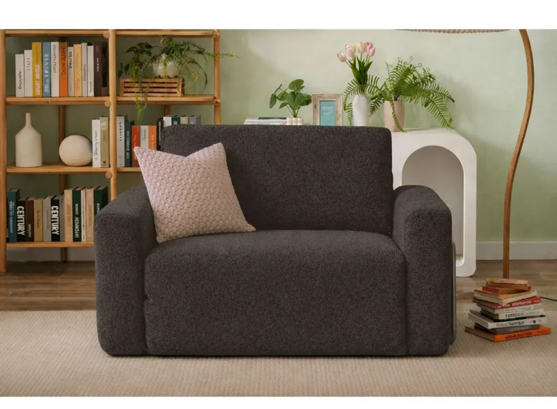 Sovesofa til 1 person Atelier Del Sofa Wello Single (80 x 70 cm) Antracit - Møbler - Stole & lænestole - Lænestole - Sengestol