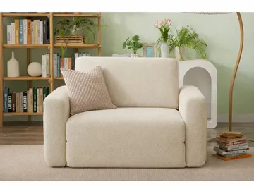 Sovesofa til 1 person Atelier Del Sofa Wello Single (80 x 70 cm) Creme - Møbler - Stole & lænestole - Lænestole - Sengestol