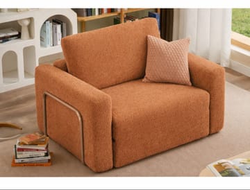 Sovesofa til 1 person Atelier Del Sofa Wello Single (80 x 70 cm) Orange - Møbler - Stole & lænestole - Lænestole - Sengestol