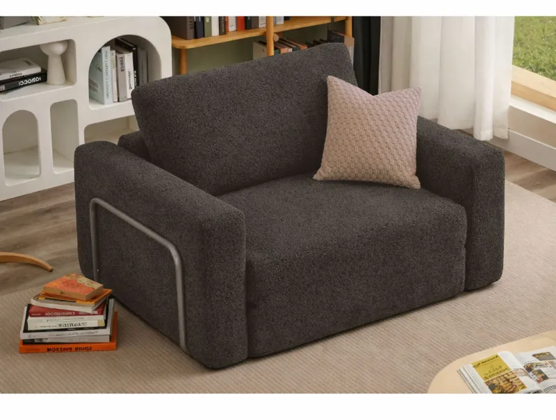 Sovesofa til 1 person Atelier Del Sofa Wello Single (80 x 70 cm) Antracit - Møbler - Stole & lænestole - Lænestole - Sengestol