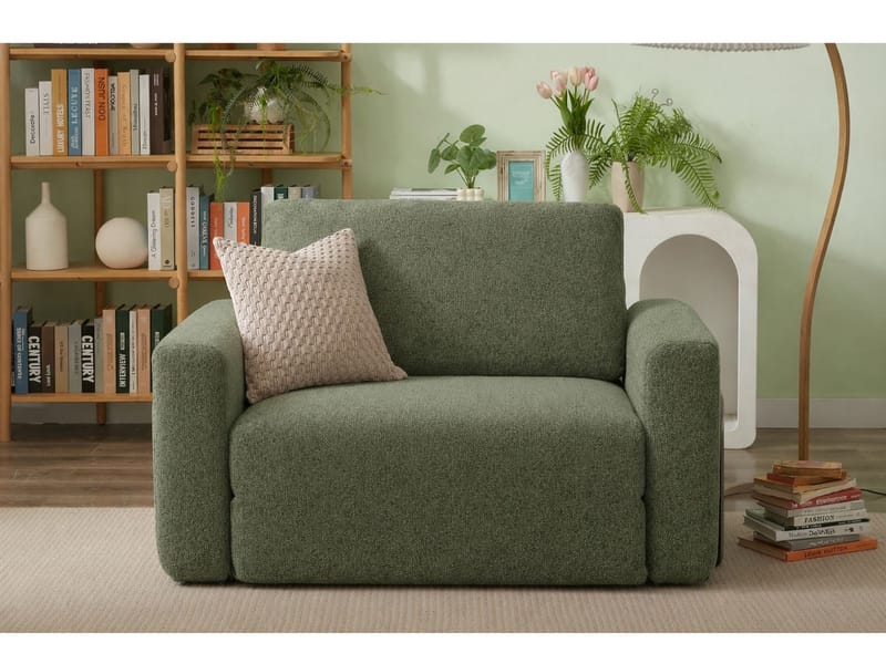 Sovesofa til 1 person Atelier Del Sofa Wello Single (80 x 70 cm) Grøn - Møbler - Stole & lænestole - Lænestole - Sengestol