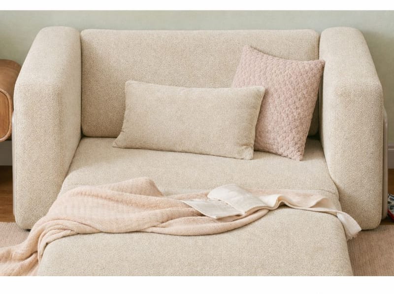 Sovesofa til 1 person Atelier Del Sofa Wello Single (80 x 70 cm) Creme - Møbler - Stole & lænestole - Lænestole - Sengestol