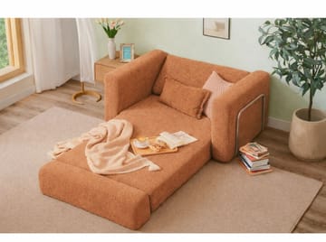Sovesofa til 1 person Atelier Del Sofa Wello Single (80 x 70 cm) Orange - Møbler - Stole & lænestole - Lænestole - Sengestol