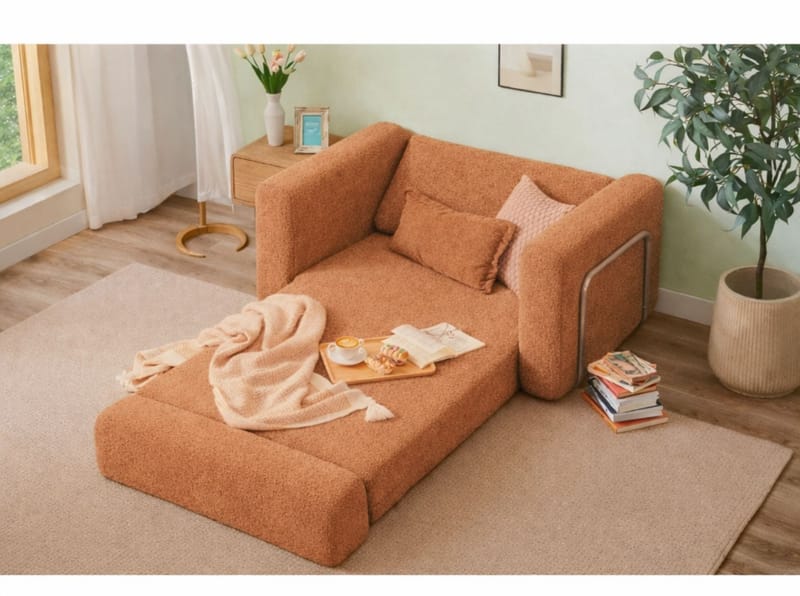 Sovesofa til 1 person Atelier Del Sofa Wello Single (80 x 70 cm) Orange - Møbler - Stole & lænestole - Lænestole - Sengestol