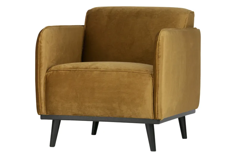 Statement Velour Lænestol - Honningsgul - Møbler - Stole & lænestole - Lænestole