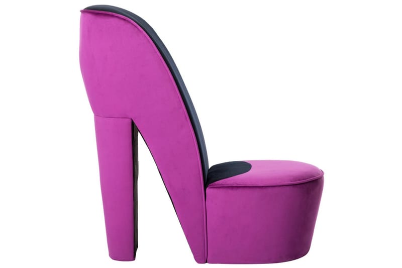 stol højhælet sko-design fløjl lilla - Lænestole