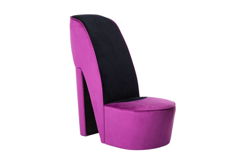 stol højhælet sko-design fløjl lilla - Lænestole