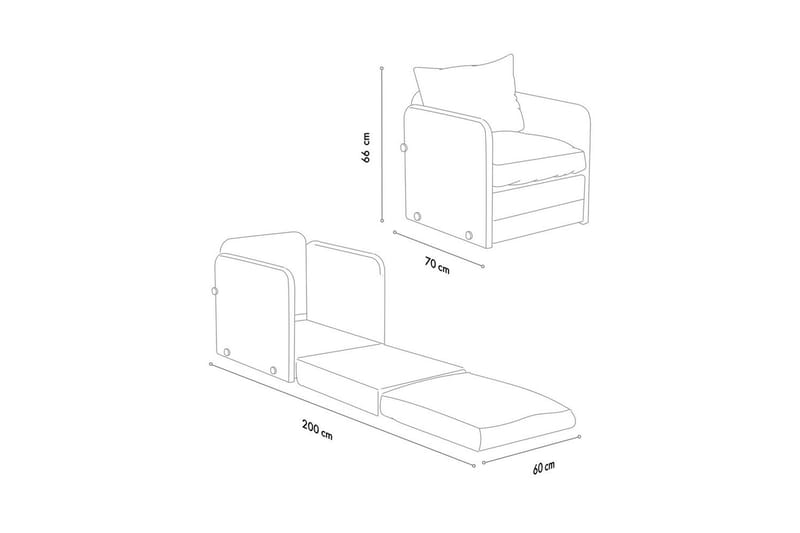 Sufian Sovesofa - Beige - Møbler - Stole & lænestole - Lænestole - Sengestol