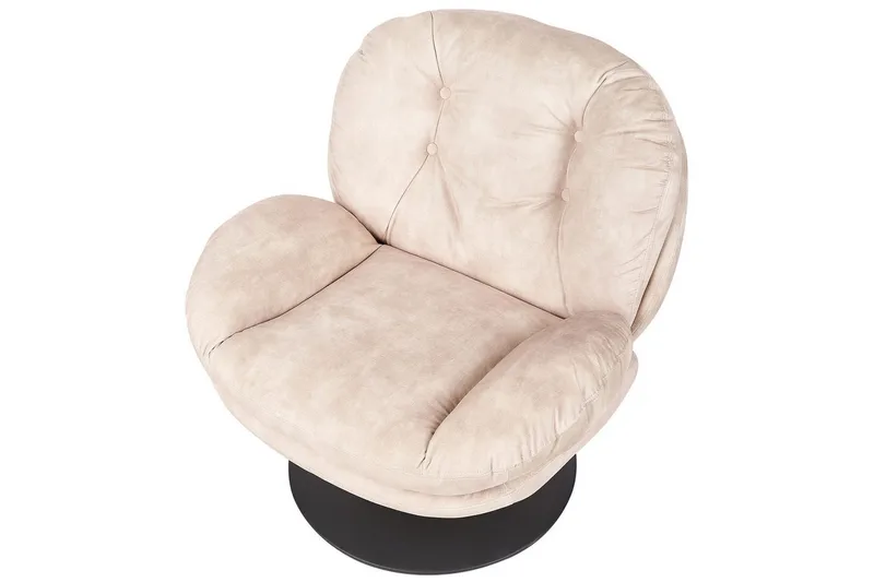 Svingbar lænestol Nolvik - Beige, sort - Møbler - Stole & lænestole - Lænestole - Lænestol uden armlæn