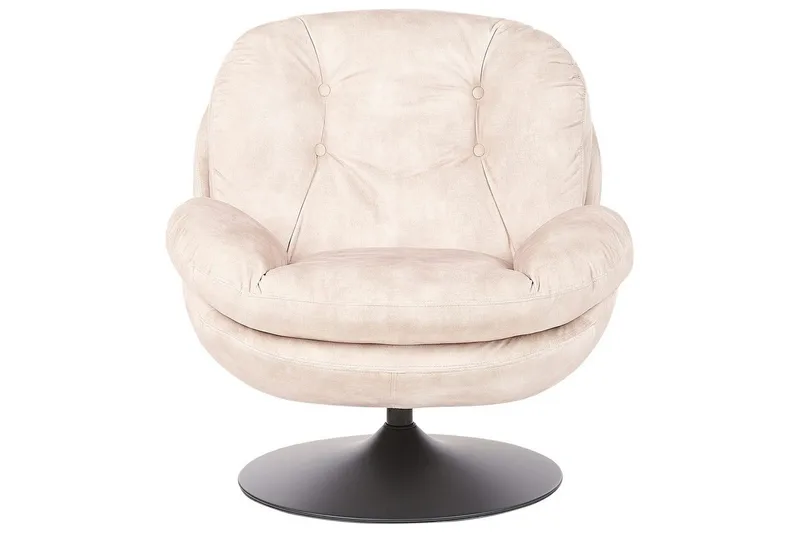 Svingbar lænestol Nolvik - Beige, sort - Møbler - Stole & lænestole - Lænestole - Lænestol uden armlæn