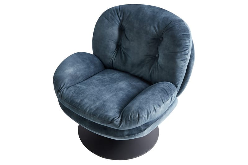 Svingbar lænestol Nolvik - Blå, Sort - Møbler - Stole & lænestole - Lænestole - Lænestol uden armlæn