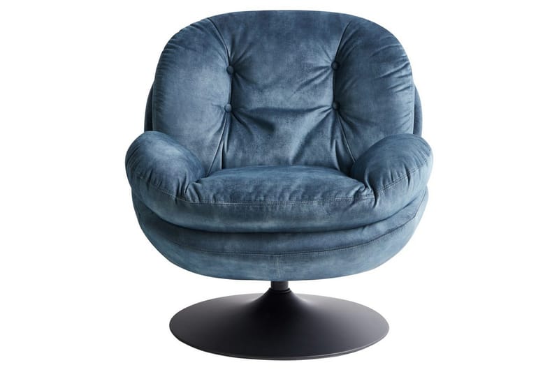 Svingbar lænestol Nolvik - Blå, Sort - Møbler - Stole & lænestole - Lænestole - Lænestol uden armlæn