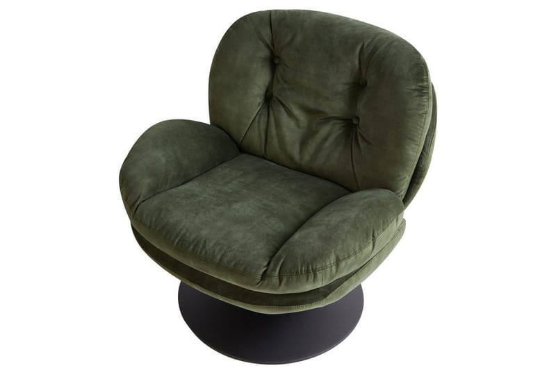 Svingbar lænestol Nolvik - Grøn, Sort - Møbler - Stole & lænestole - Lænestole - Lænestol uden armlæn