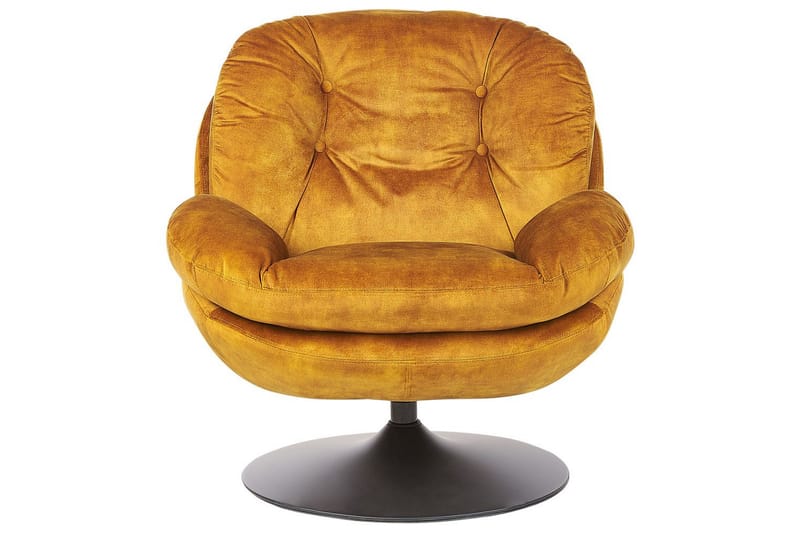 Svingbar lænestol Nolvik - Gul, Sort - Møbler - Stole & lænestole - Lænestole - Lænestol uden armlæn