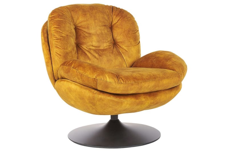 Svingbar lænestol Nolvik, Gul, Sort