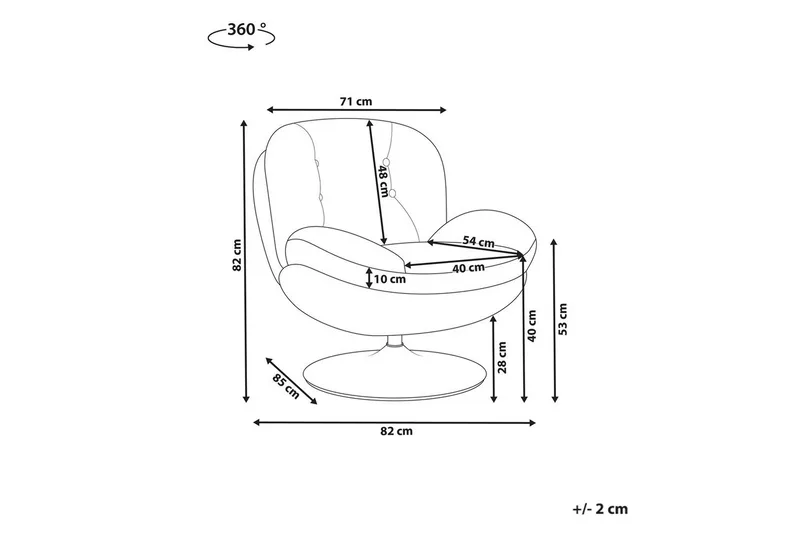 Svingbar lænestol Nolvik - Gul, Sort - Møbler - Stole & lænestole - Lænestole - Lænestol uden armlæn
