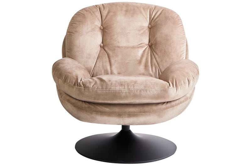 Svingbar lænestol Nolvik - Sandbeige, sort - Møbler - Stole & lænestole - Lænestole - Lænestol uden armlæn
