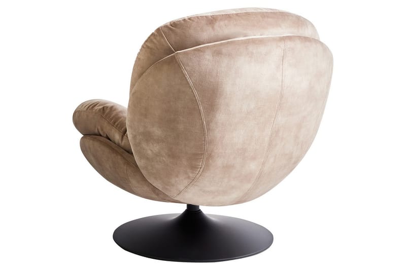 Svingbar lænestol Nolvik - Sandbeige, sort - Møbler - Stole & lænestole - Lænestole - Lænestol uden armlæn