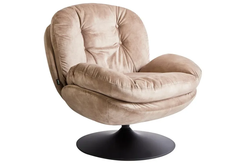 Svingbar lænestol Nolvik, Sandbeige, sort