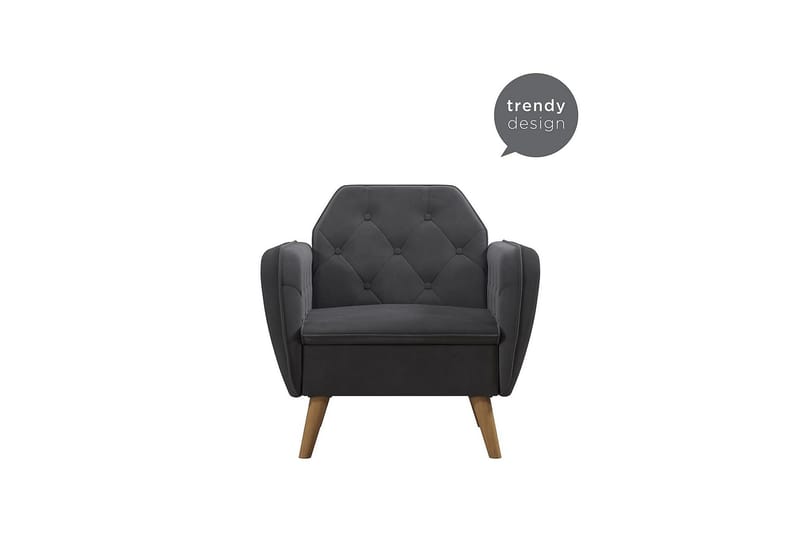 Teresa Lænestol Grå/Velour - Novogratz - Møbler - Stole & lænestole - Lænestole