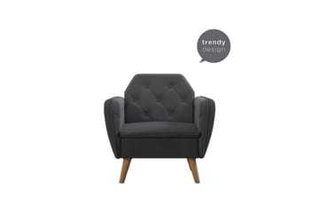 Teresa Lænestol Grå/Velour - Novogratz - Møbler - Stole & lænestole - Lænestole