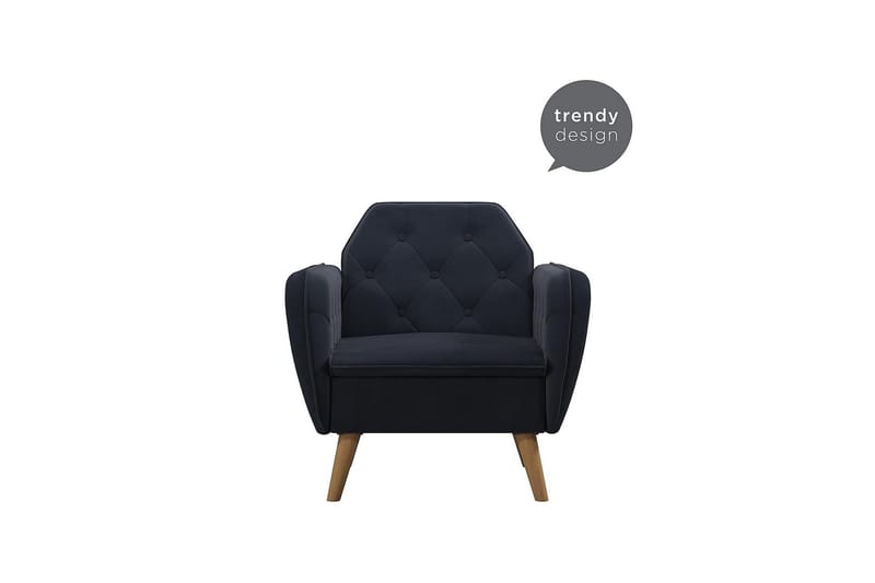 Teresa Lænestol Velour/Blå - Novogratz - Møbler - Stole & lænestole - Lænestole