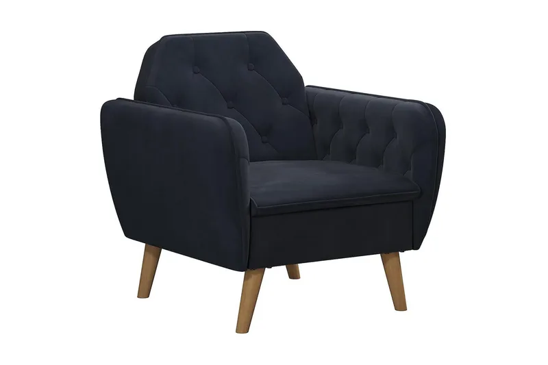 Teresa Lænestol Velour/Blå, Novogratz