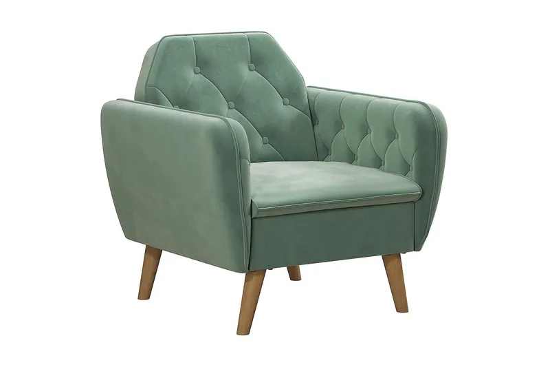 Teresa Lænestol Velour/Lysgrøn, Novogratz