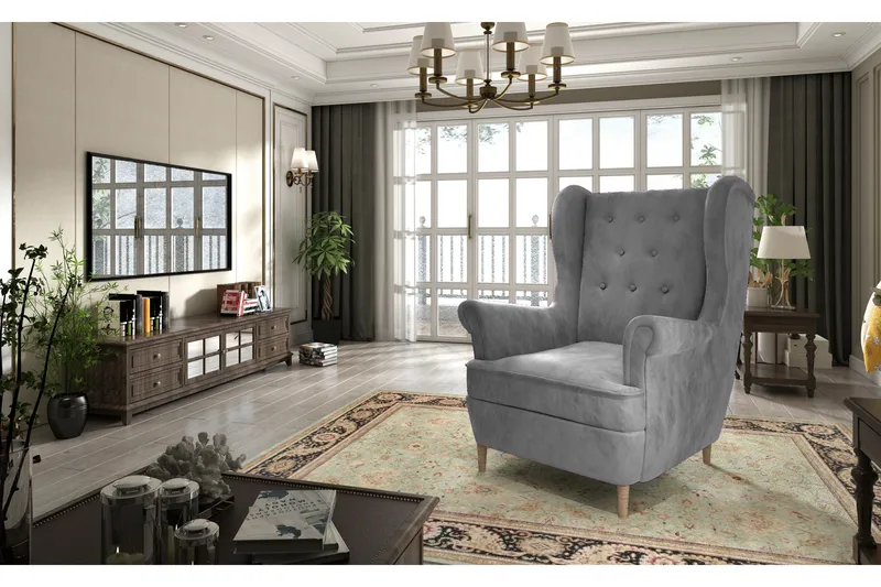 Tiny lænestol, Grå