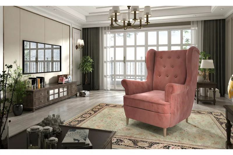 Tiny lænestol, Lyserød