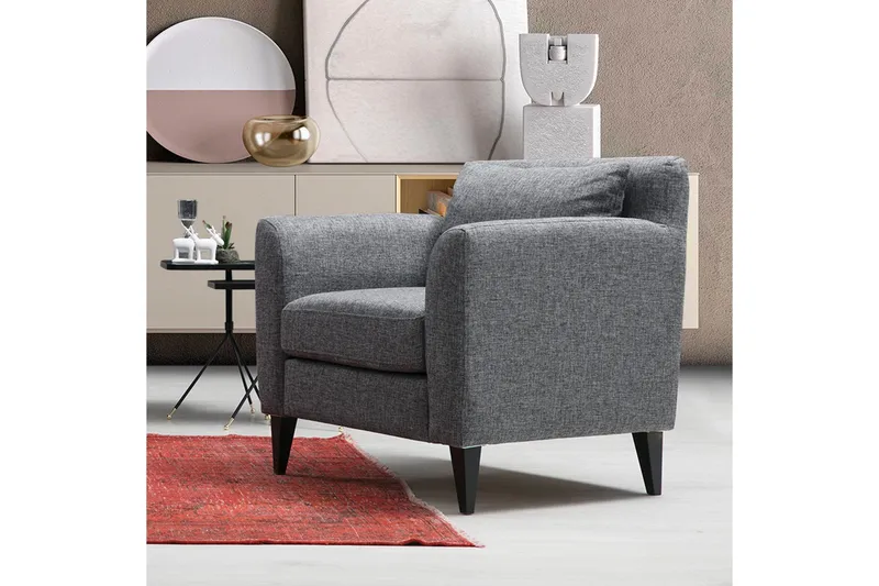 Tomski Lænestol med Armlæn - Grå - Møbler - Stole & lænestole - Lænestole