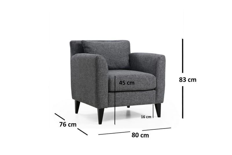 Tomski Lænestol med Armlæn - Grå - Møbler - Stole & lænestole - Lænestole