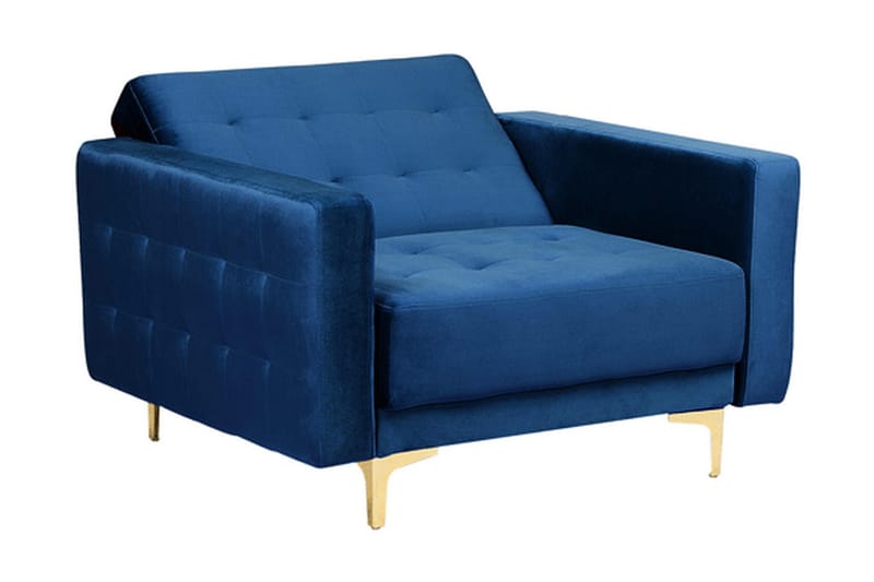 Toomey lænestol velour - Blå - Møbler - Stole & lænestole - Lænestole