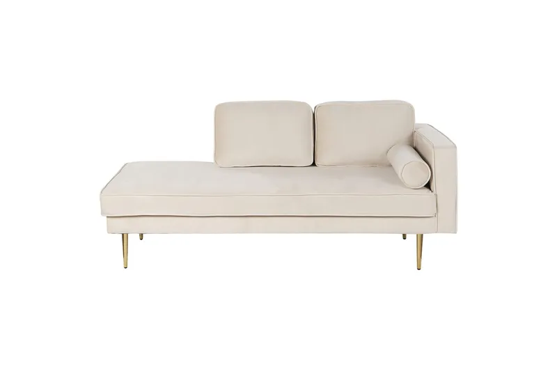 Topo Chaiselong 171 cm Højre, Beige/Guld