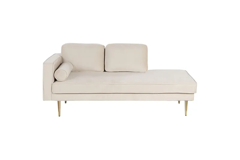 Topo Chaiselong 171 cm Venstre, Beige/Guld