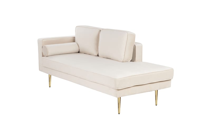 Topo Chaiselong 171 cm Venstre - Beige/Guld - Møbler - Stole & lænestole - Lænestole - Chaiselong lænestol & Divan lænesto
