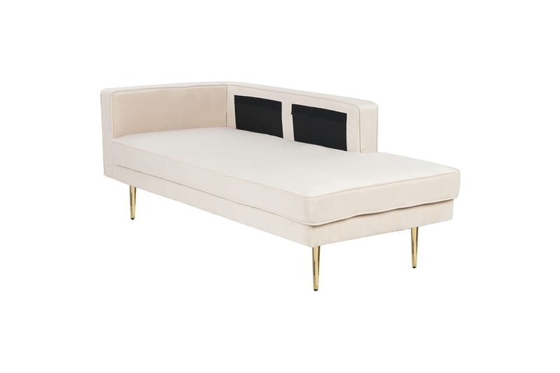 Topo Chaiselong 171 cm Venstre - Beige/Guld - Møbler - Stole & lænestole - Lænestole - Chaiselong lænestol & Divan lænesto
