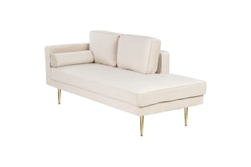 Topo Chaiselong 171 cm Venstre - Beige/Guld - Møbler - Stole & lænestole - Lænestole - Chaiselong lænestol & Divan lænesto