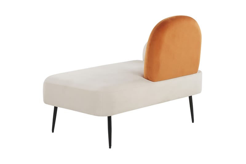 Toshio Chaiselong 76 cm Venstre - Hvid/Orange - Møbler - Stole & lænestole - Lænestole - Chaiselong lænestol & Divan lænesto