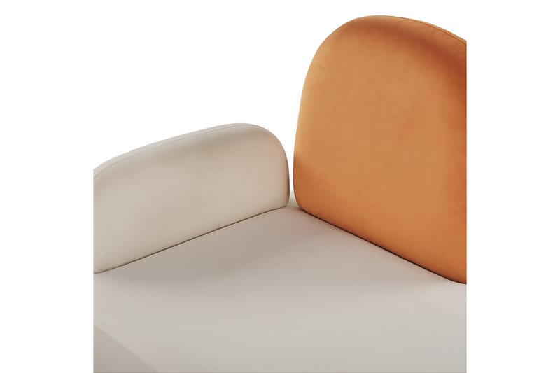 Toshio Chaiselong 76 cm Venstre - Hvid/Orange - Møbler - Stole & lænestole - Lænestole - Chaiselong lænestol & Divan lænesto
