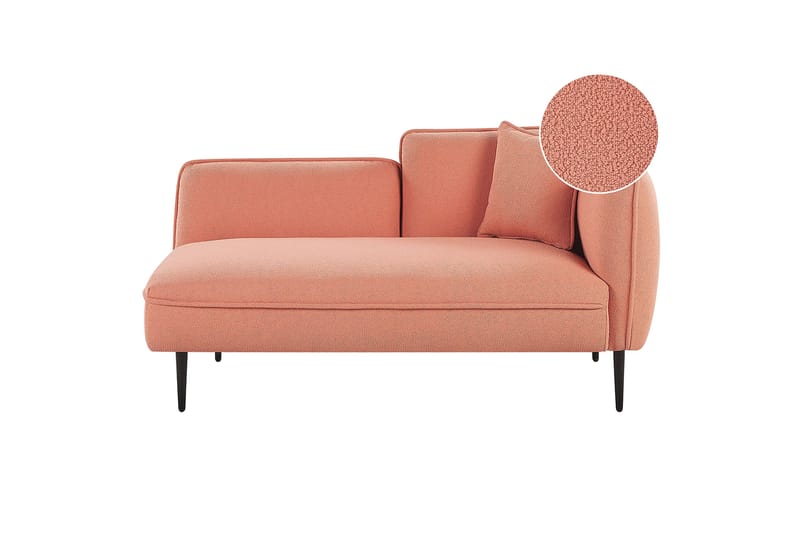 Toyoki Chaiselong 138 cm Højre - Sort/Rosa - Møbler - Stole & lænestole - Lænestole - Chaiselong lænestol & Divan lænesto