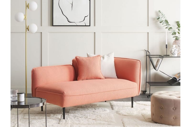 Toyoki Chaiselong 138 cm Højre - Sort/Rosa - Møbler - Stole & lænestole - Lænestole - Chaiselong lænestol & Divan lænesto