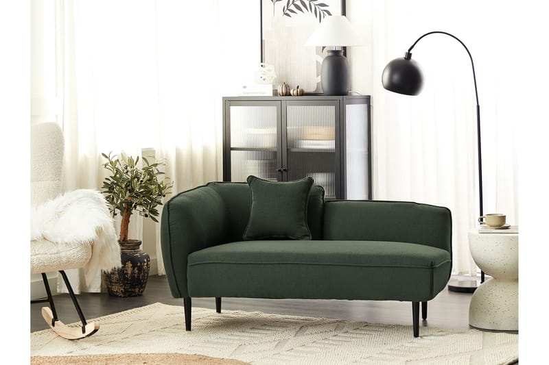 Toyoki Chaiselong 138 cm Venstre - Sort/Grøn - Møbler - Stole & lænestole - Lænestole - Chaiselong lænestol & Divan lænesto