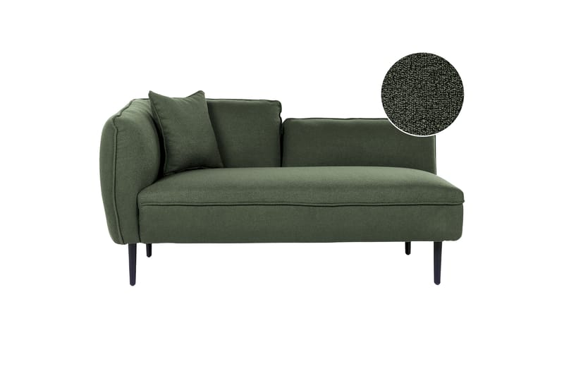 Toyoki Chaiselong 138 cm Venstre - Sort/Grøn - Møbler - Stole & lænestole - Lænestole - Chaiselong lænestol & Divan lænesto
