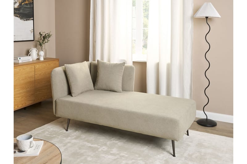Toyoko Chaiselong 156 cm Venstre - Beige/Sort - Møbler - Stole & lænestole - Lænestole - Chaiselong lænestol & Divan lænesto