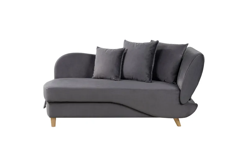 Trehan Chaiselong 157 cm Højre, Grå