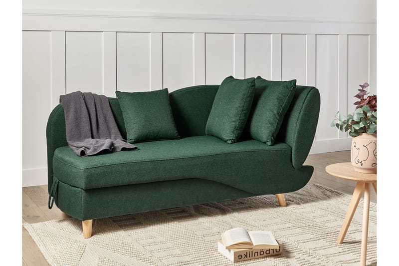 Trehan Chaiselong 157 cm Højre - Grøn - Møbler - Stole & lænestole - Lænestole - Chaiselong lænestol & Divan lænesto