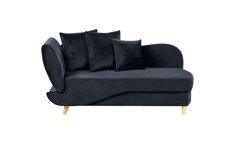 Trehan Chaiselong 157 cm Venstre, Sort